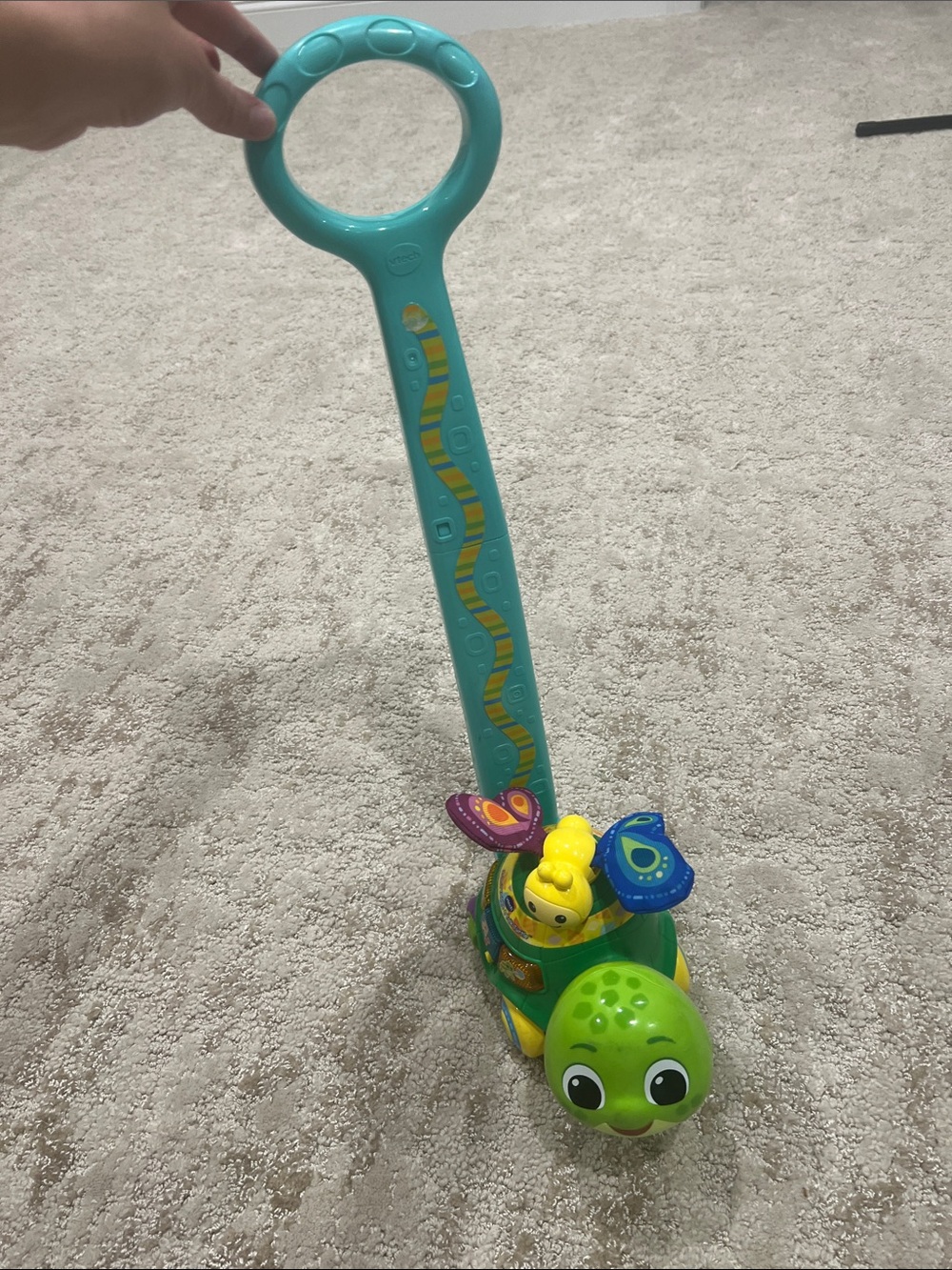 Fisher-Price Turtle Push Walker with Colorful Butterfly